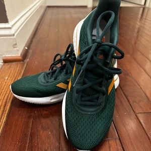 Adidas in Miami Hurricane and Florida A&M University colors.  Mens size 7.